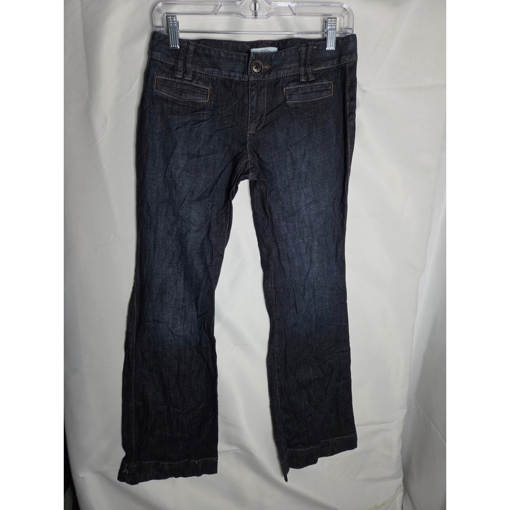 Ann Taylor Loft Jeans Womens Blue Dark Wash Bootcut Mid Rise